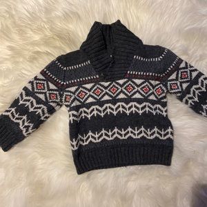 3/25$ Oshkosh B’gosh boys sweater size 18 mos Gray winter pattern